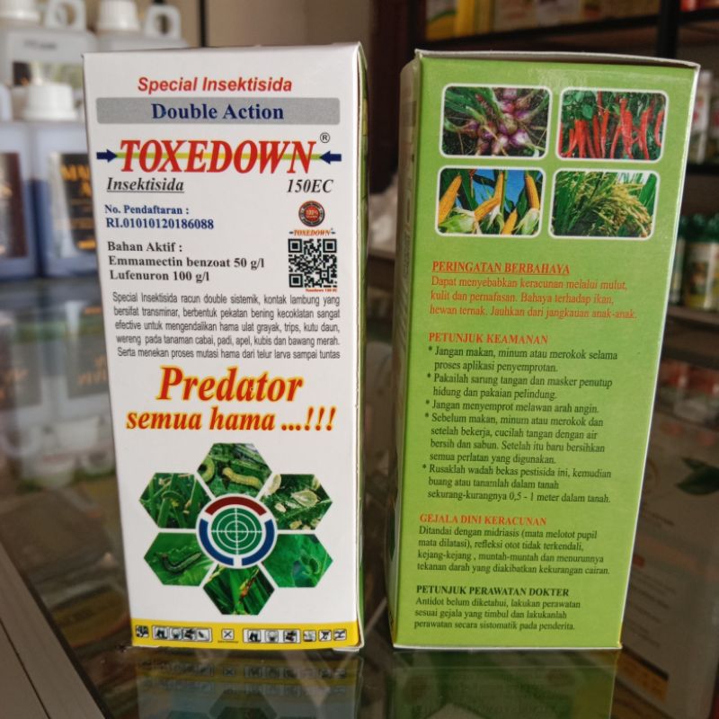 Insektisida TOXEDOWN 150 EC Predator Basmi Ulat. Isi 100ml