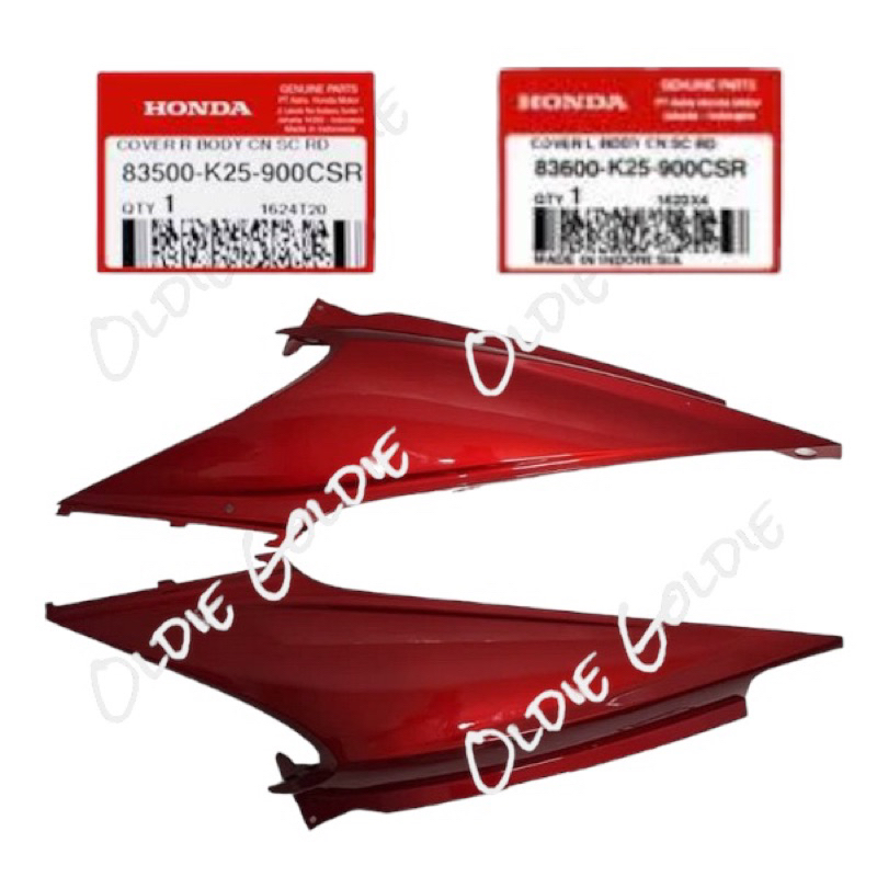 83500-K25-900CSR 83600-k25-900CSR Cover Body Kanan Atau Kiri Beat Fi 2012-2014 Stater Berisik Merah
