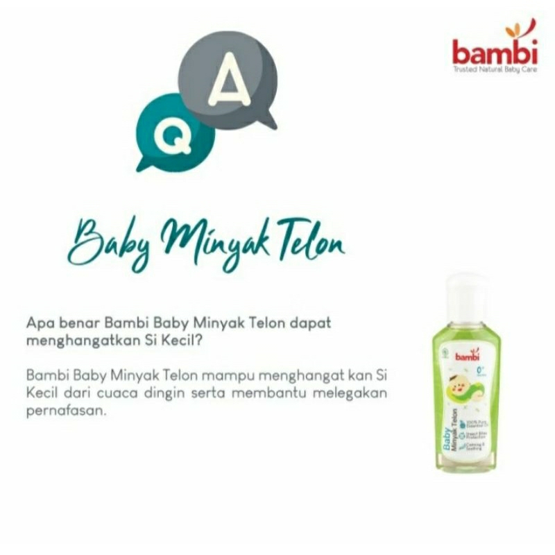 Bambi Baby Telon Oil 60ml 60 ml minyak telon bayi