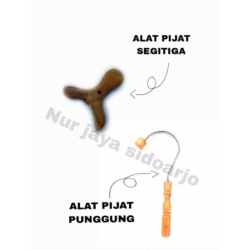 Alat pijat segitiga /alat pijat kayu/ Alat pijat punggung