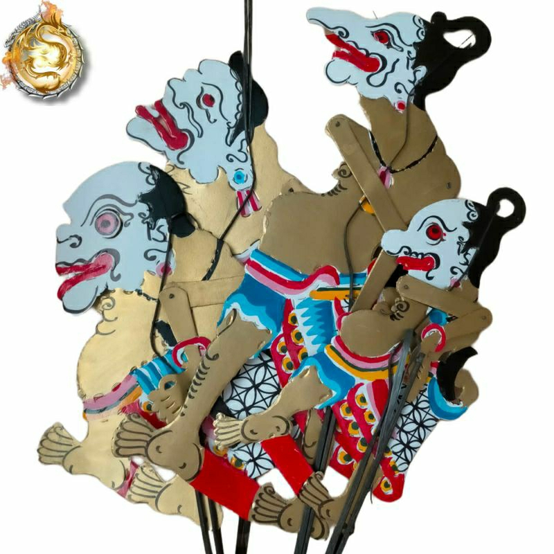 wayang kulit punokawan bahan kertas karton duplex
