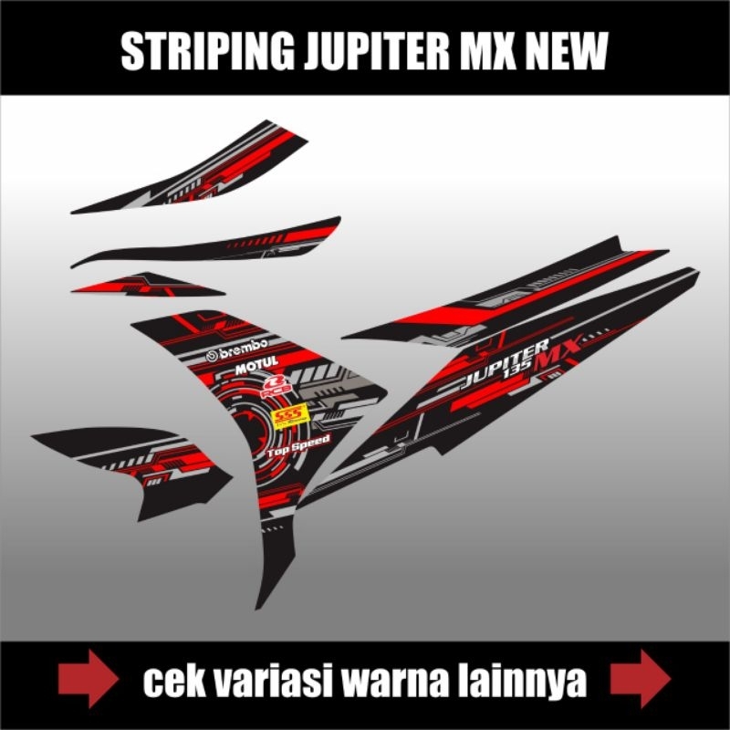 STRIPING VARIASI JUPITER MX NEW NJMX 135 TAHUN 2011-2014 LIS STICKER DECAL VARIASI NEW JUPITER MX 13