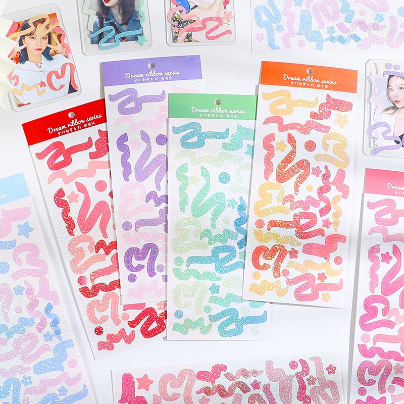 

Stiker Pita Glitter Untuk Dekorasi DIY / Glitter Ribon Stickers