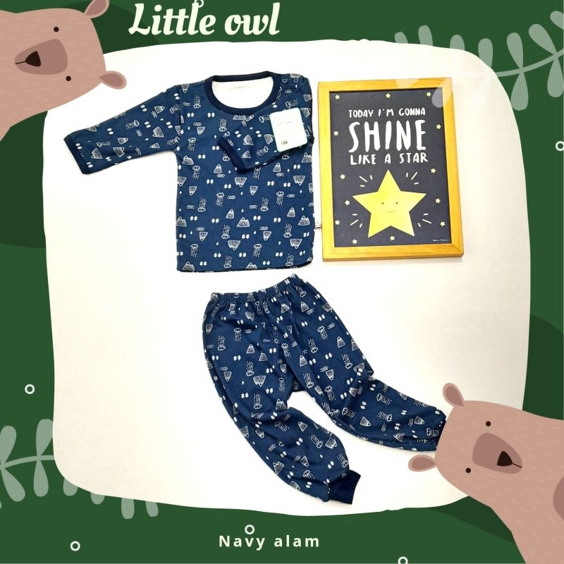 Baju anak setelan panjang piyama bayi boy &amp; girl baju tidur motif by Little Owl