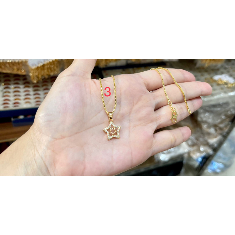 Fifi Fashion Kalung Liontin Cantik Model Perhiasan Lapis Emas K0041