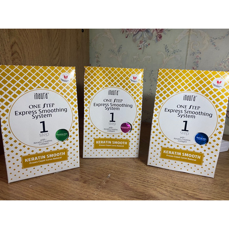 INAURA one step express smoothing , Obat smoothing inaura , obat pelurus rambut inaura , obat rebond