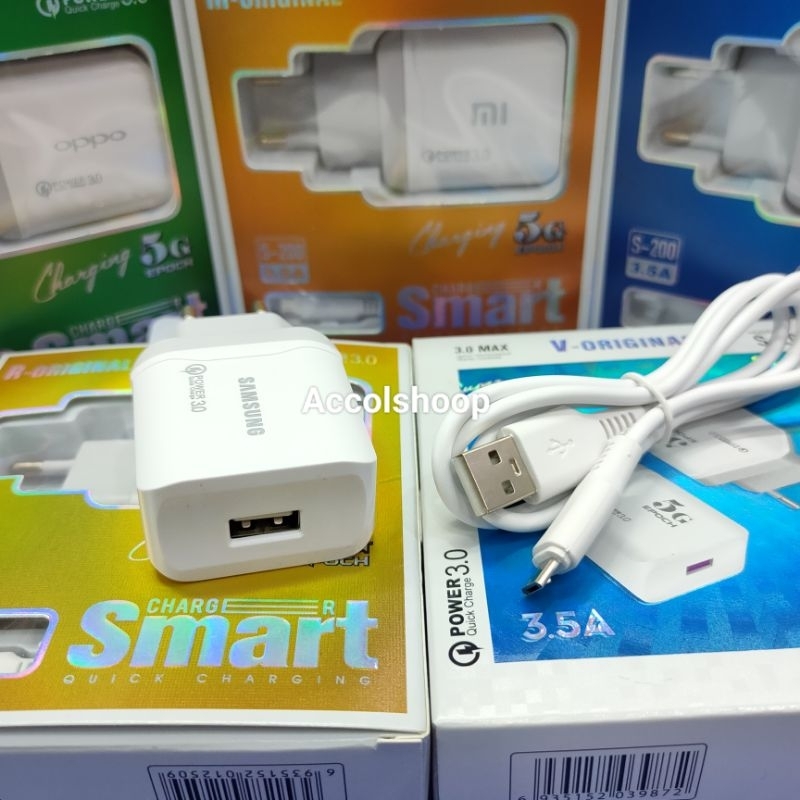 Charger Casan Brand S200 Quick Charge 5G 3.5A Micro USB