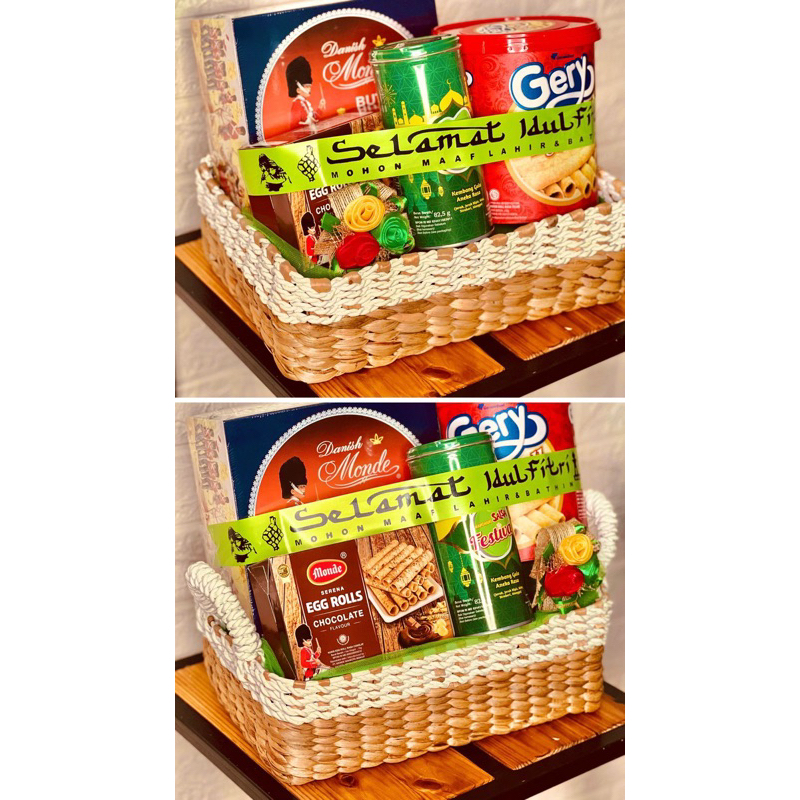 Tray Enceng gondok List putih polos