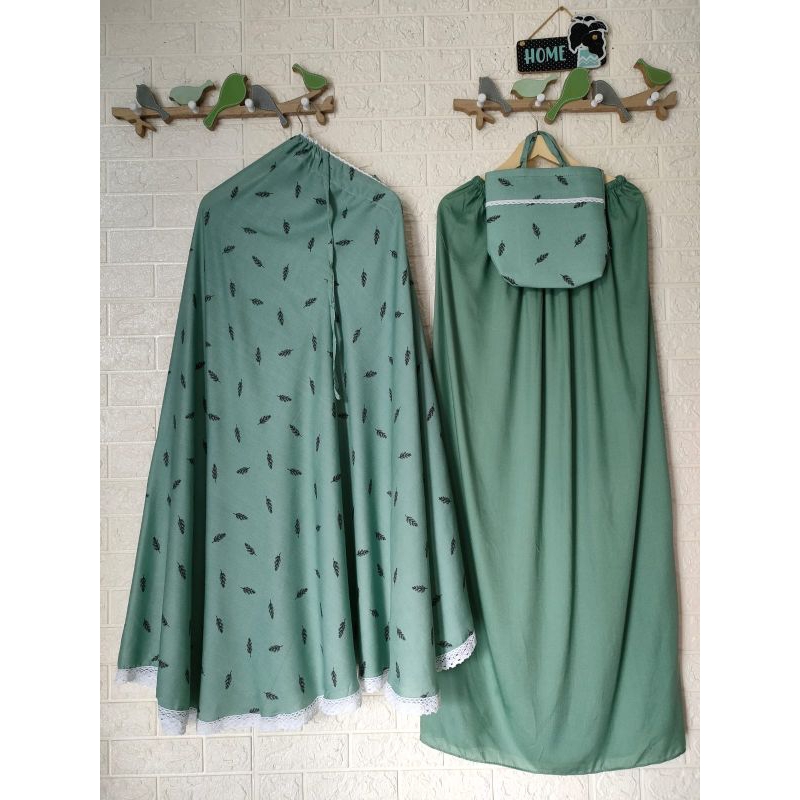 Mukena Rayon Dewasa Jumbo Motif (MUKENA RAYON PRINTING Kerut Kening
