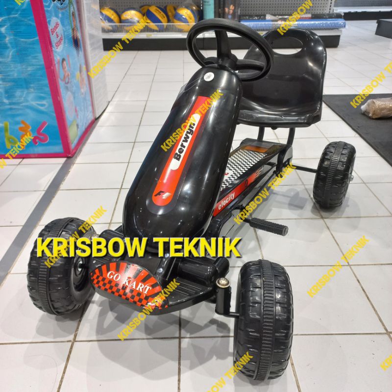Go Kart Anak Berwin gokart kayuh sepeda gowes anak - Hitam