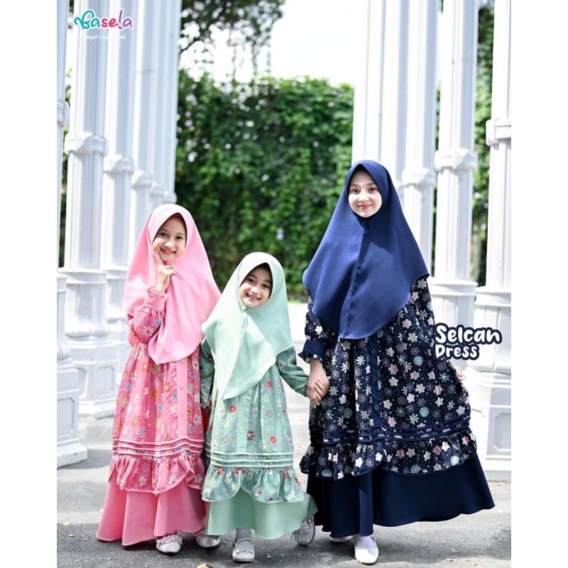 Gamis Anak BASELA Selcan / ARRUM /Ruby Dress gamis anak premium Size XS - XXL