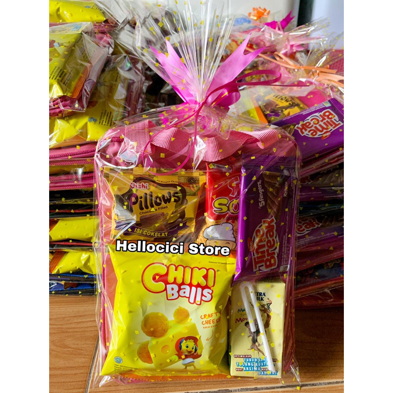 PARCEL GODIE BAG KARAKTER KEMASAN SNACK ANAK ULTAH