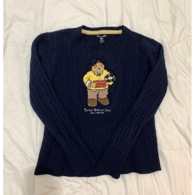 Teenie Weenie navy cable sweater