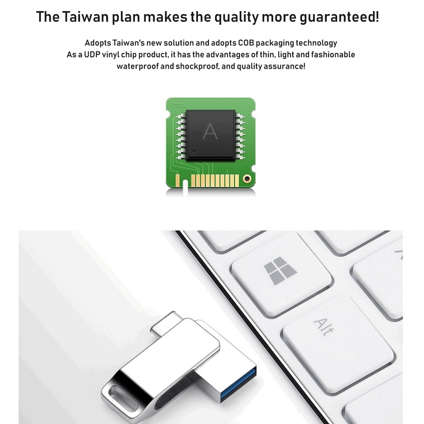 Topspot 2 in 1 Flashdisk OTG USB 3.0 type c 32G Flash Disk USB Bahan Metal Anti Air