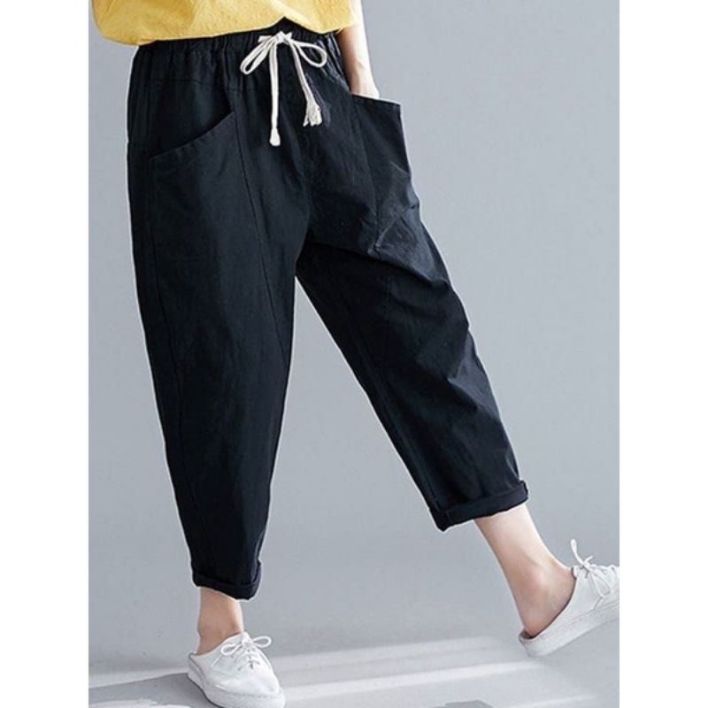 Kylian Pant Celana Panjang Wanita Linen Rami Korean Style