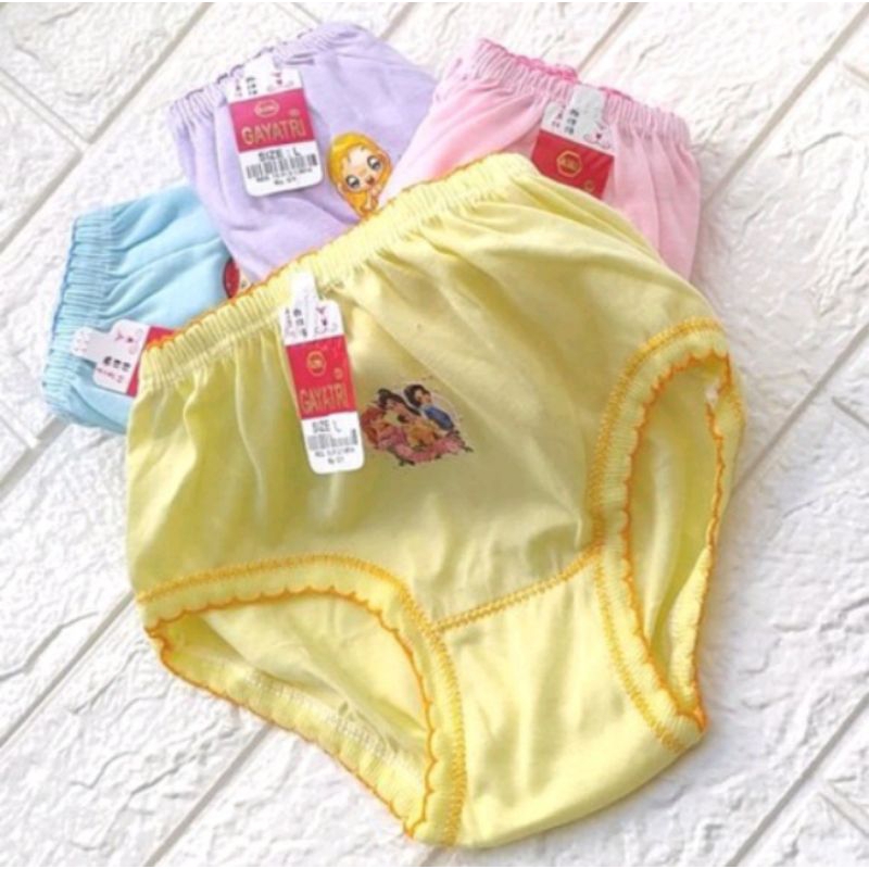 OBRALL 12 PCS Celana Dalam Anak Perempuan Motif Karakter YURA umur 1-9 thn / CD harian santai anak c