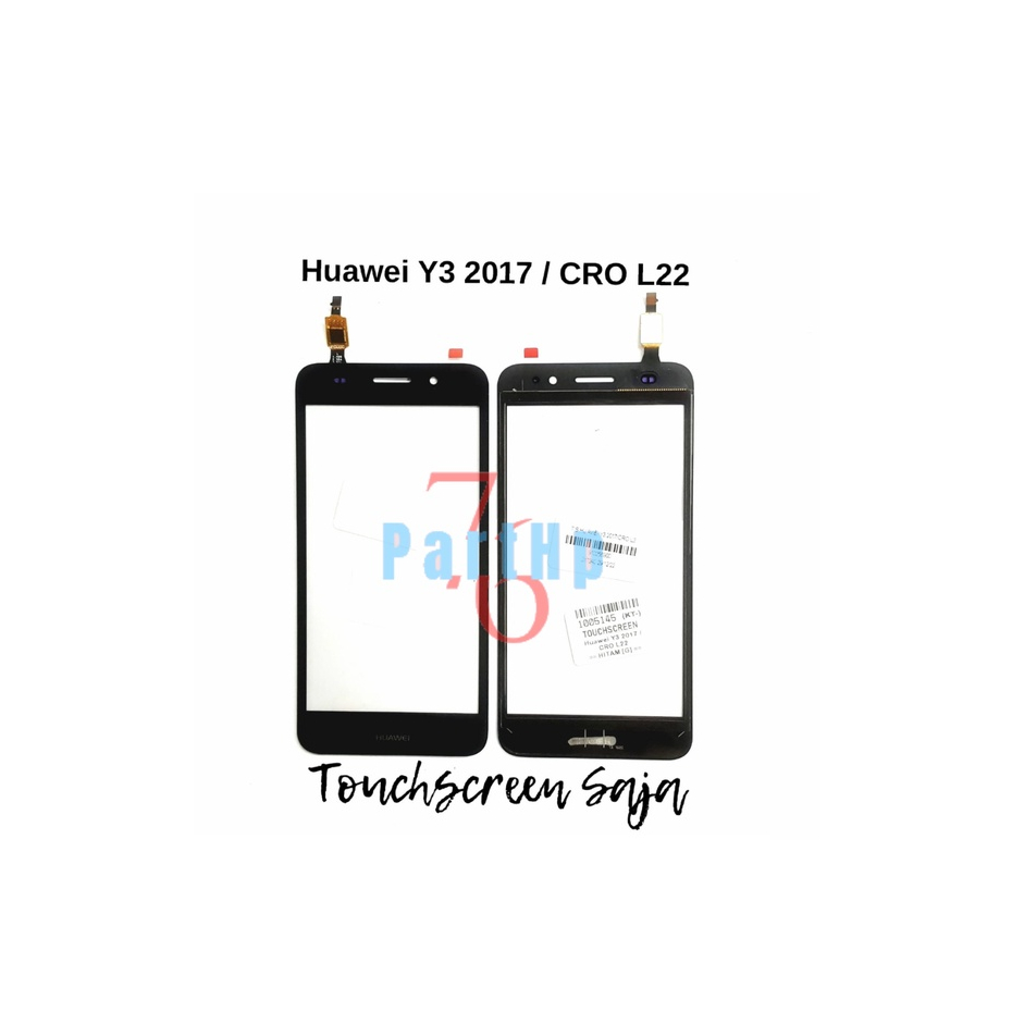 Touchscreen Huawei Y3 2017 - Cro L22 Touchscren Saja - Ts Only - Hitam