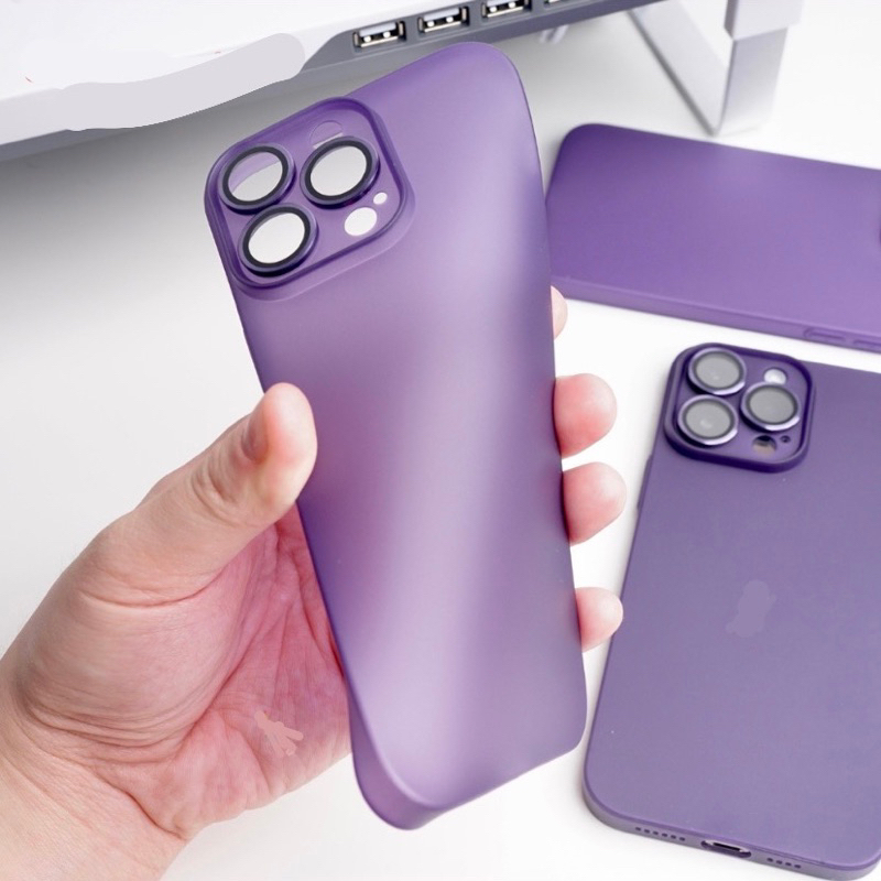 [ DEEP PURPLE ] NEW ULTRA SKIN PREMIUM CASE IPHONE 11 12 13 14 PRO MAX SERIES SLIM FIT ULTRATHIN TIP