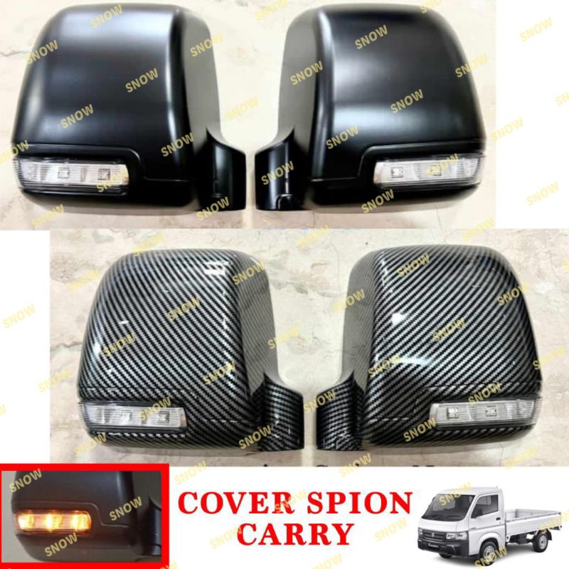 Cover Spion Lampu LED Mobil New Carry 2021 2022 2023 Up Hitam Carbon