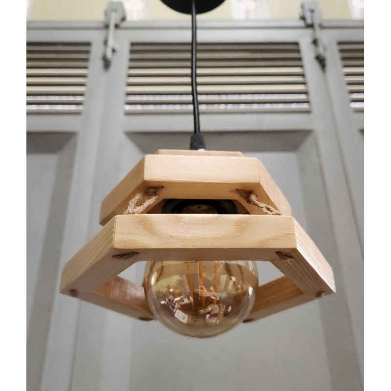 lampu gantung kayu