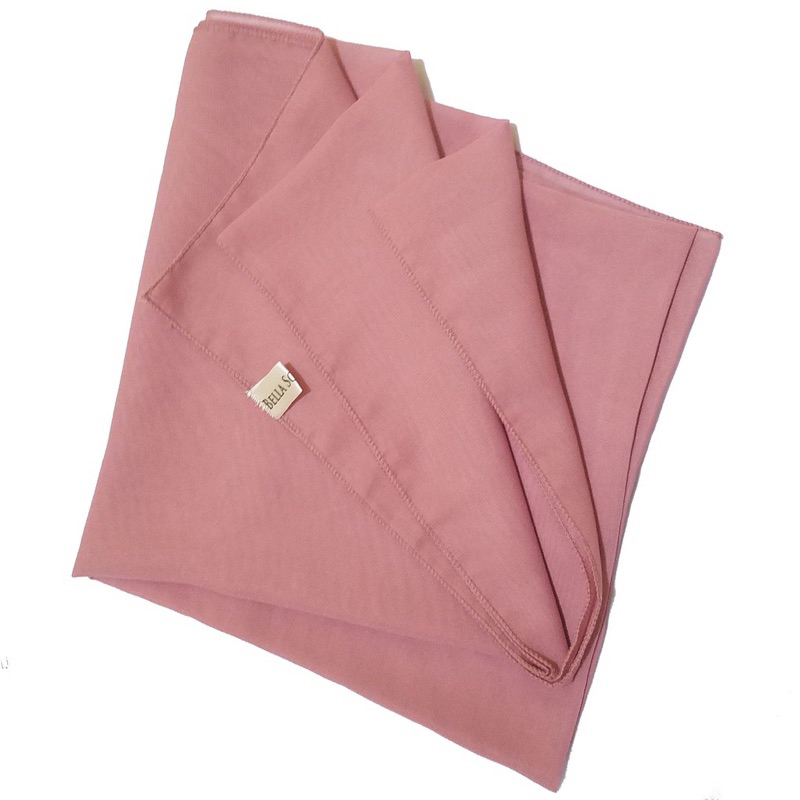 Bella Square Dusty Pink Hijab Segiempat Pink Bella Square Dustypink