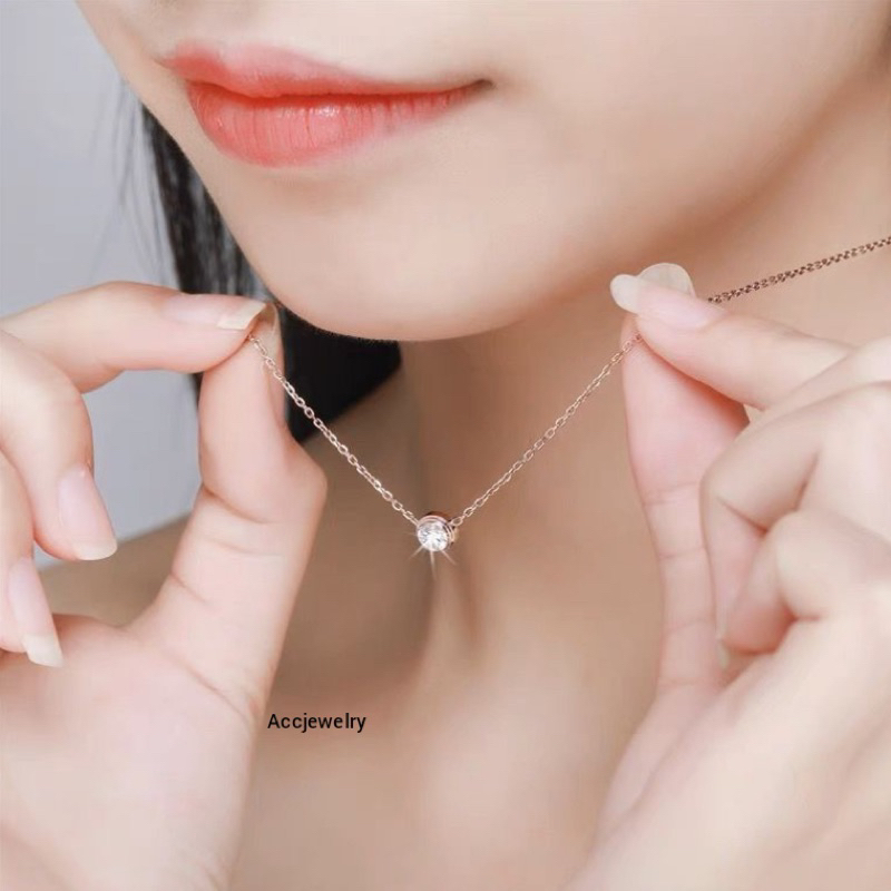 Kalung Wanita Single Diamond Premium