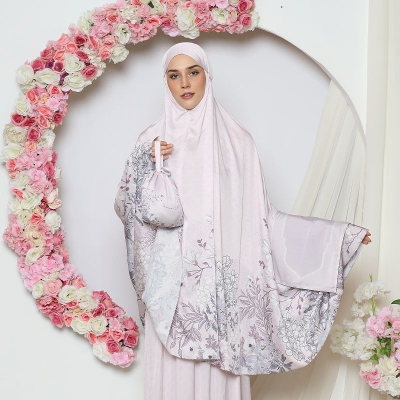 Mukena Premium Silk Devana X SF Seri Orchid n Monogram