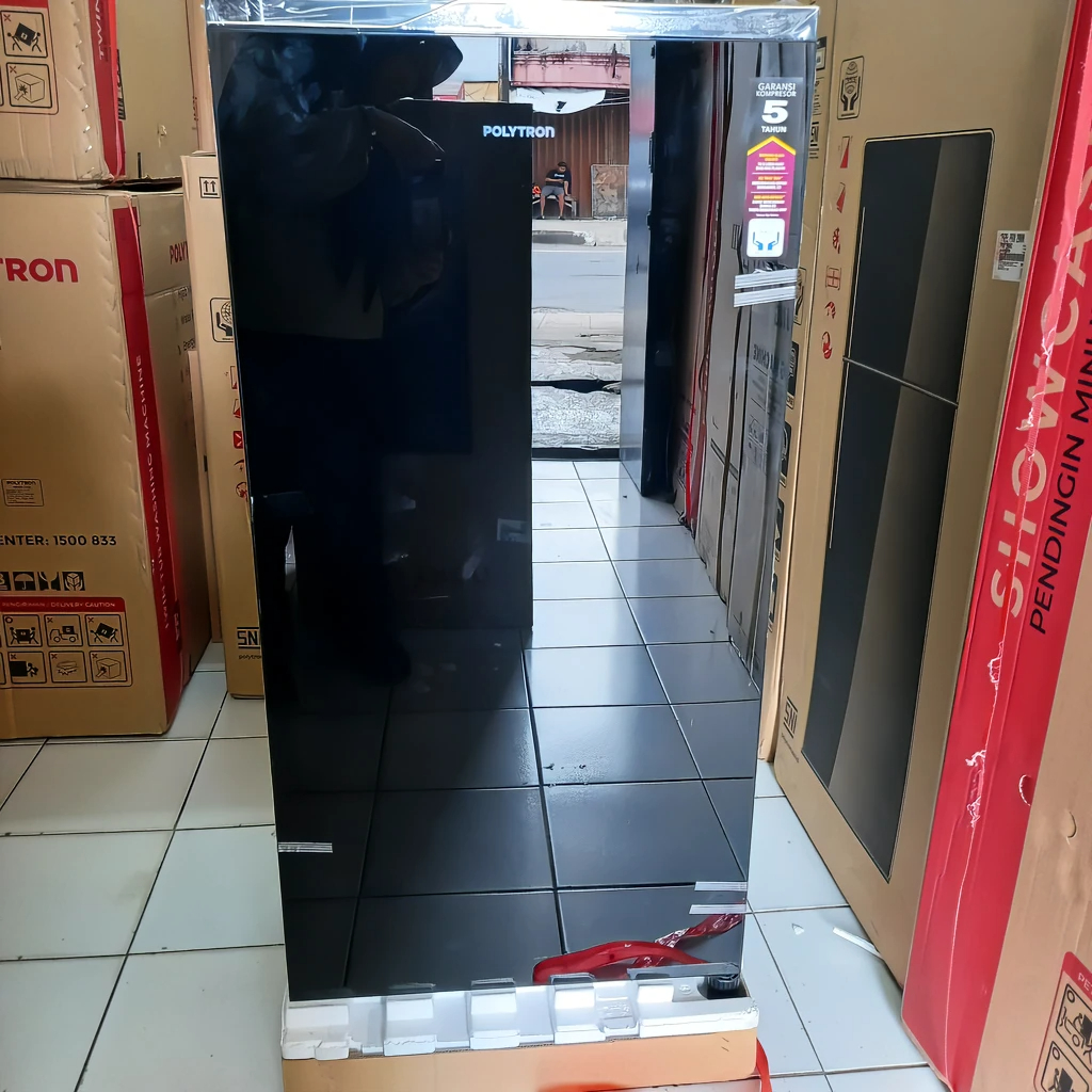 LEMARI ES KULAS 1 PINTU POLYTRON BELLEZA PRA17Z 170 liter KHUSUS KOTA BANDUNG