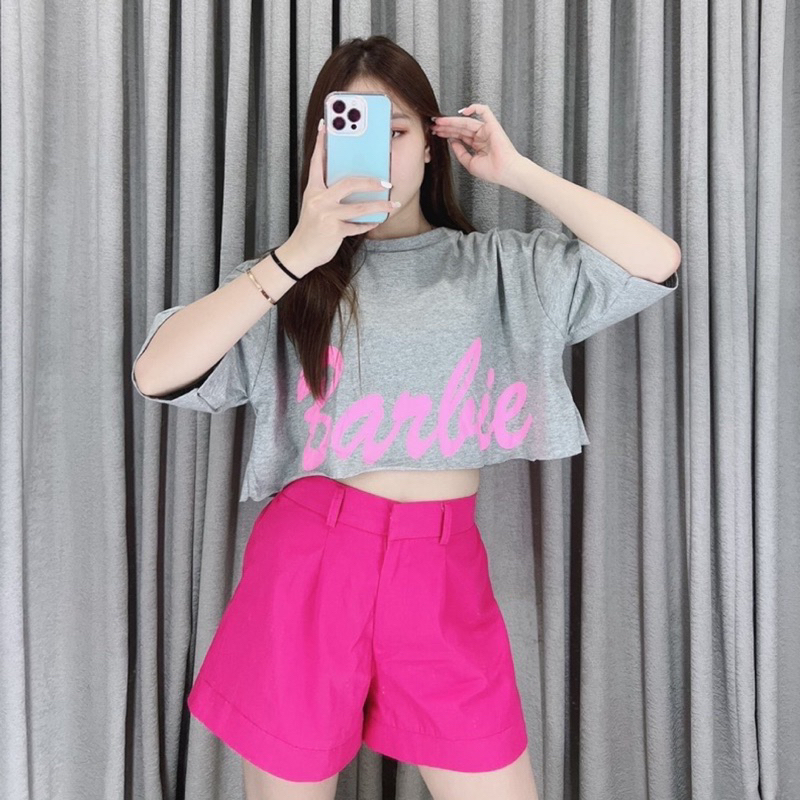 Crop top oversize barbiee | Atasan crop oversize