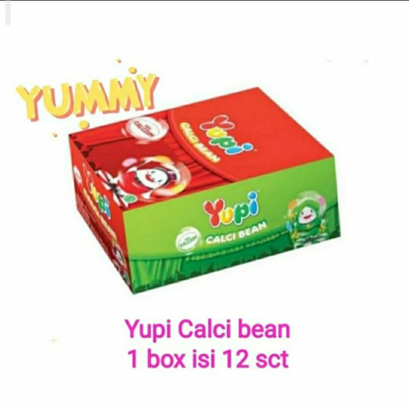 

yupi calci bean | isi 12 sachet