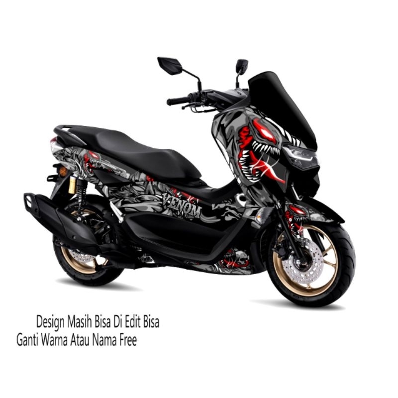 striping sticker decal full bodi nmax new 2020-2022 motif venom