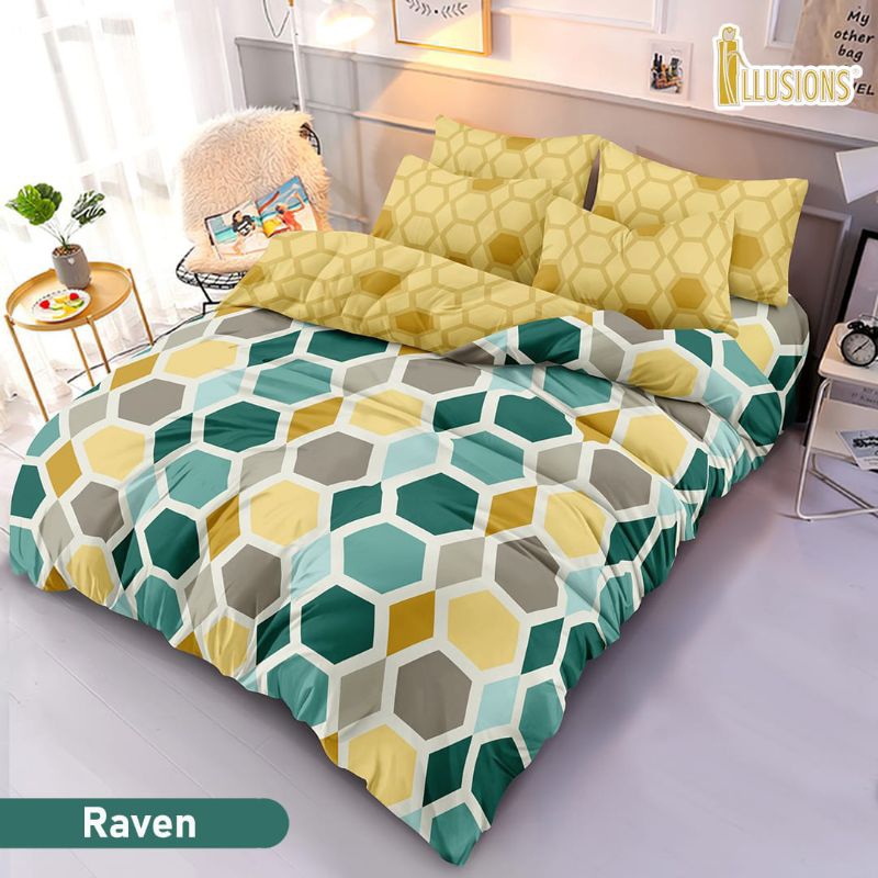 ILLUSIONS FITTED - bedcover set 180×200x20 flat / bed cover illusions lady rose by internal grup