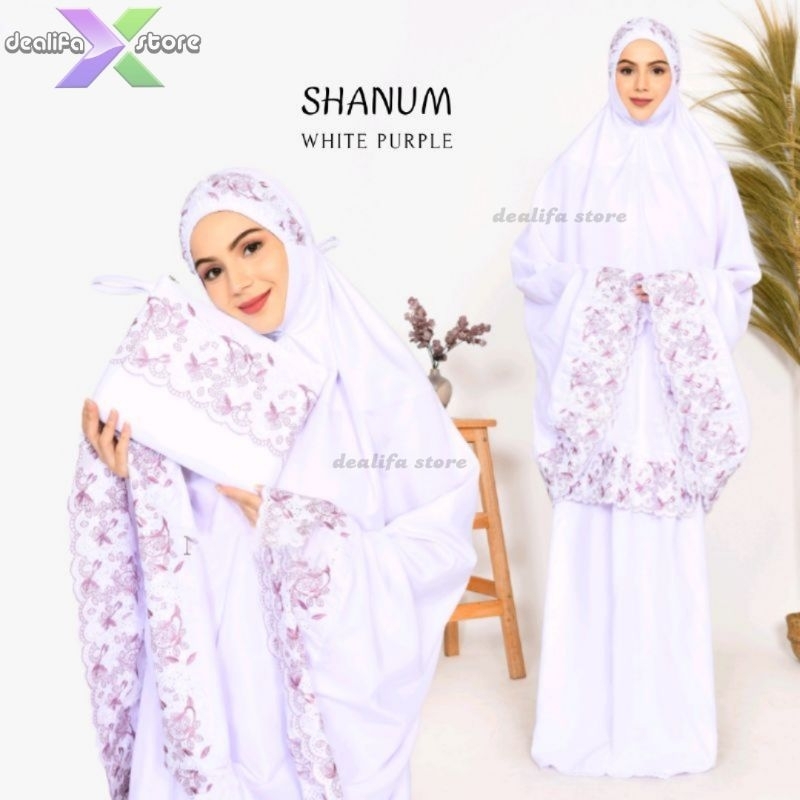 Mukena Dewasa Floraleena Platinum Two Tone Terbaru By Siti Khadijah