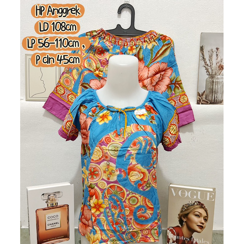 Stelan Batik Anggrek Celana Pendek Setelan Batik Anggrek Hotpan