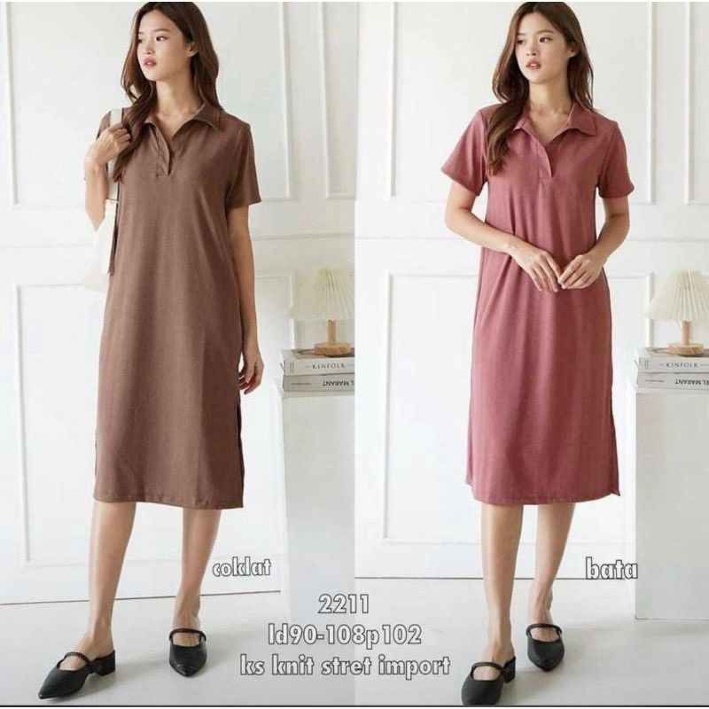 TIARA KOREAN DRESS TOP V-NECK CRINGKLE AIRFLOW atasan wanita