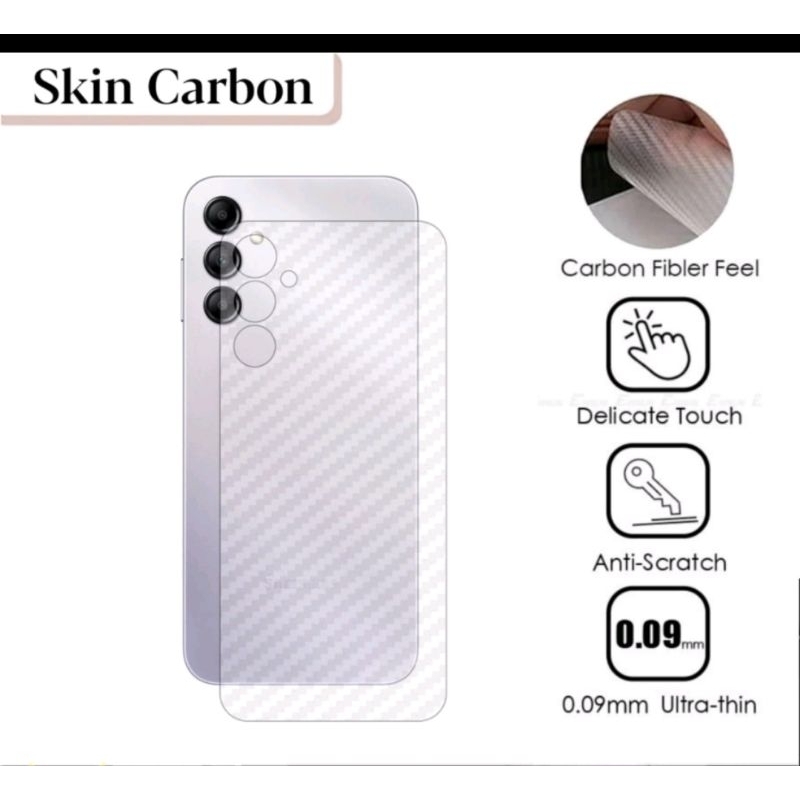 Skin Karbon Carbon Samsung A14 5G Samsung A145F Samsung M14 Samsung A24 A34 A54 Anti Jamur Transparan Terasfaran Steker