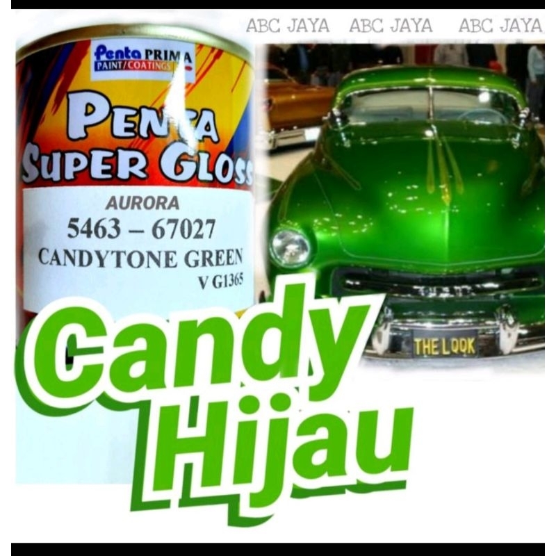 CAT PAKET LENGKAP PENTA SUPER GLOSS CANDYTONE GREEN - CANDY HIJAU