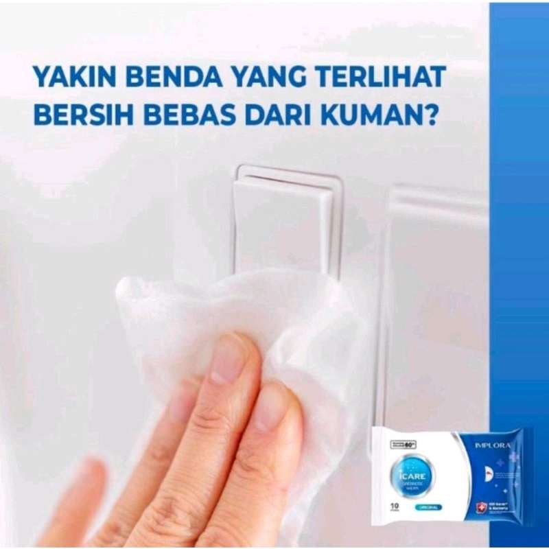 (ISI 50 LMBR) IMPLORA TISSUE BASAH ISI 50 ANTISEPTIC WIPES TISSU BASAH