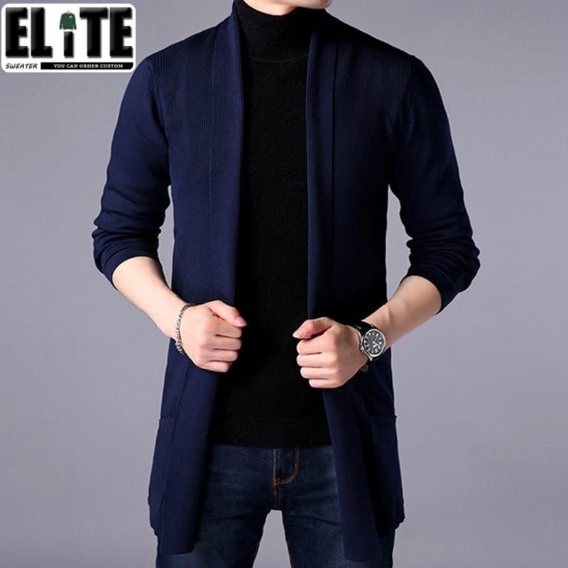 Elite sweater pakaian setelan sweate rajut pria tebal premium / blazer pria / long blazer sweater bl