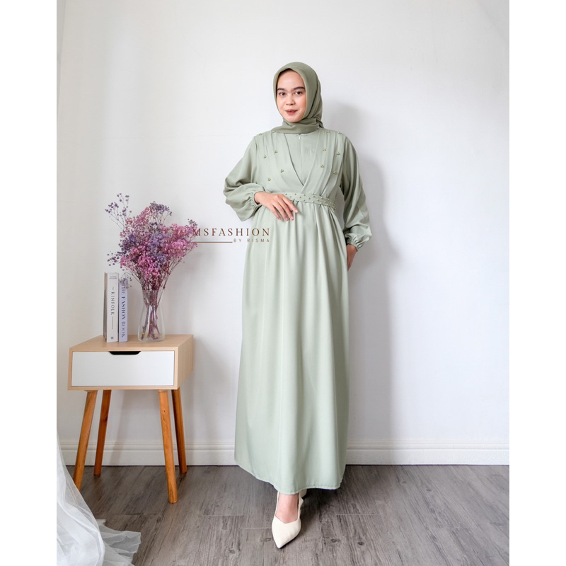 Farhana maxi dress busui bahan shakila/ Gamis pesta baju lebaran lembut bisa couple an/ gamis busui 