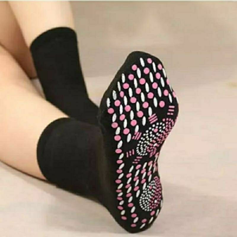 Kaos Kaki Foot Theraphy Socks Magnetic Heating Tourmaline