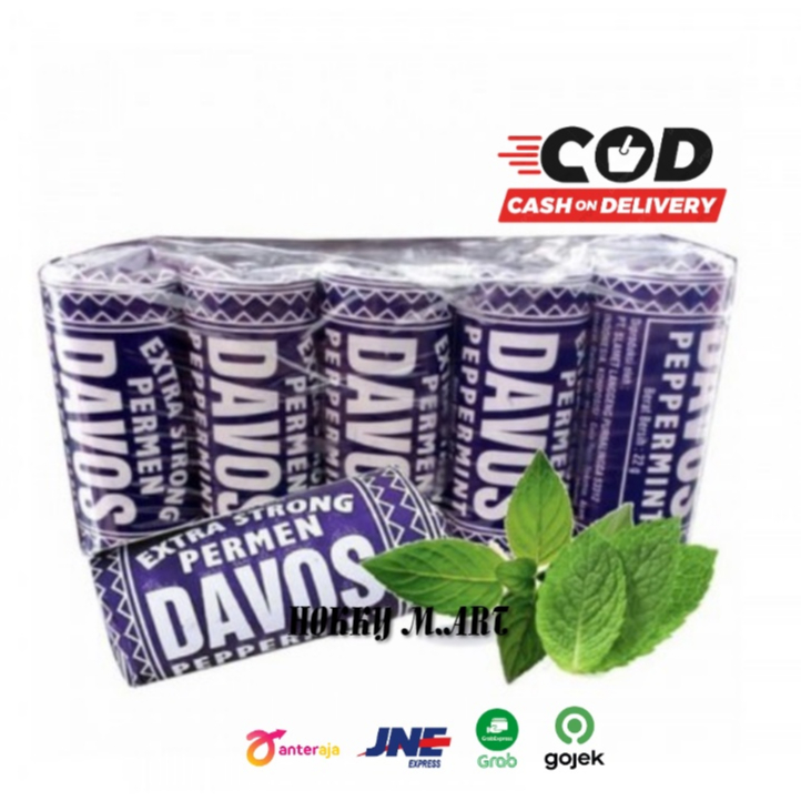 

(HOKKY) Permen Davos Peppermint 1 Pack Isi 10 Roll Permen Jadul Jadoel Kembang Gula Permen Snack Jaman Dulu Jajanan Jadul Murah Meriah Enak