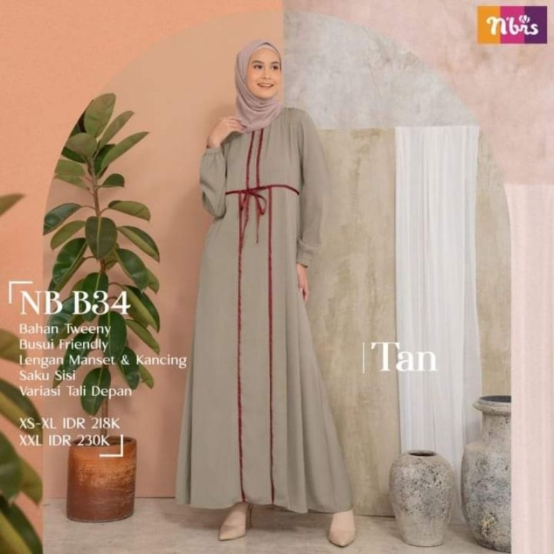 Nibras nb b34 tan fashion muslim terbaru