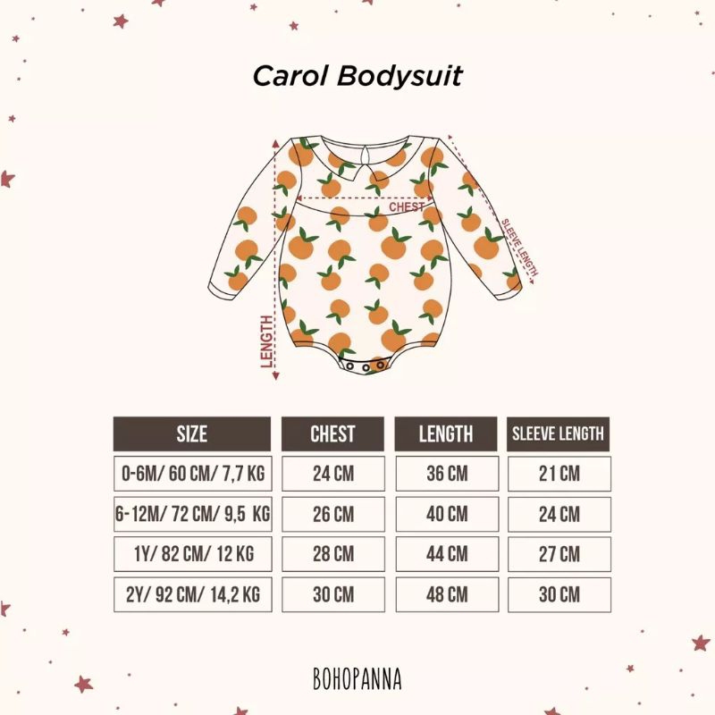 Bohopanna - Carol Bodysuit / Boho Baby Jumper Anak