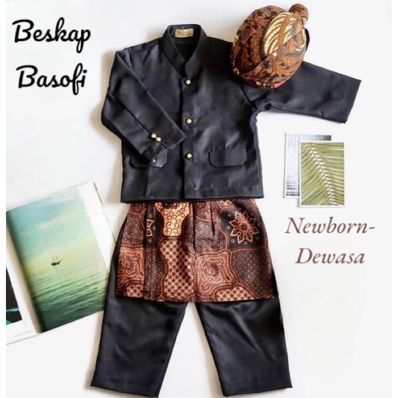 Basofi anak premium newborn- dewasa / Baju adat anak jawa sunda / beskap anak sampai dewasa