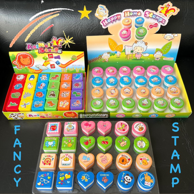 

Stempel Karakter Fancy Cute Stamps Animal Heart Round Sheep Lucu
