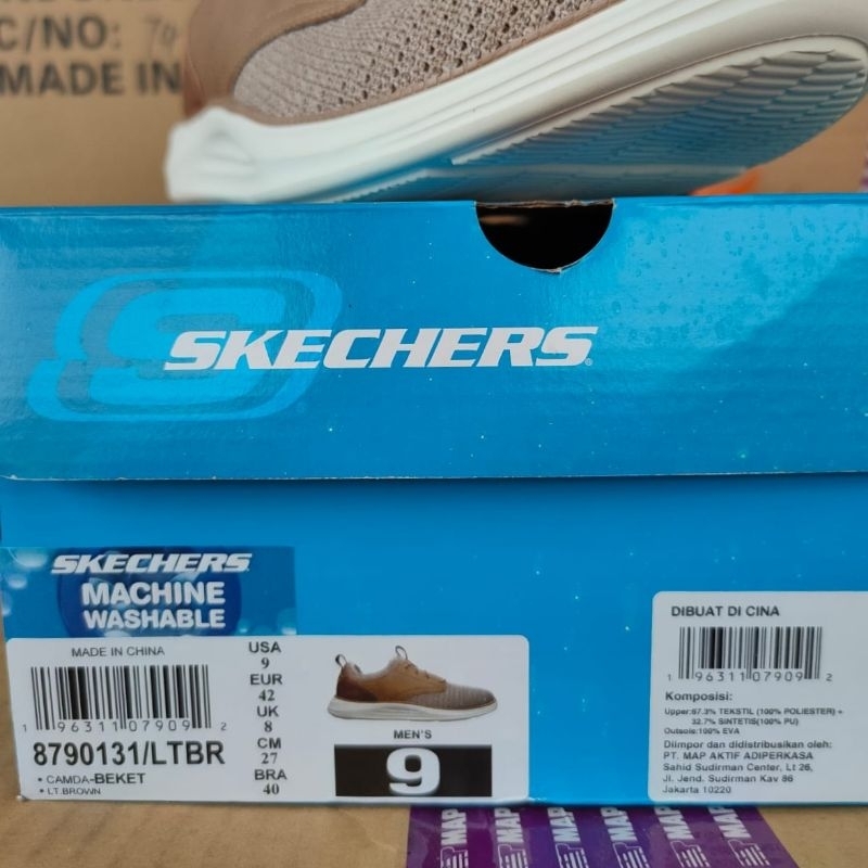 Sepatu Skechers Camda Beket Lt Brown 8790131/LTBR Men's Shoes Original