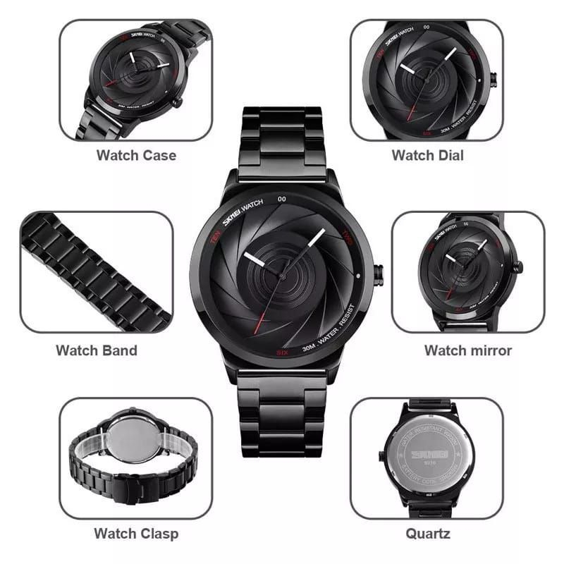 (Terima Cod)Jam Tangan Pria Skymei 9210 Jarum Original Strap Rantai/Stell)Dikirim Jakarta(