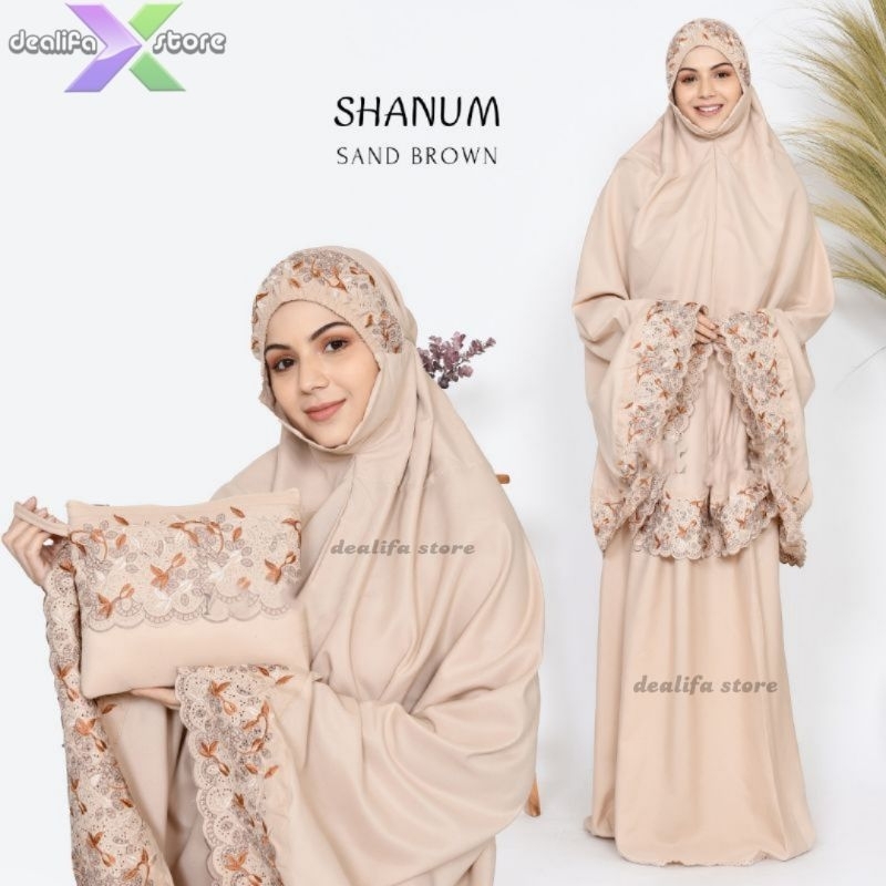 Mukena Dewasa Floraleena Platinum Two Tone Terbaru By Siti Khadijah