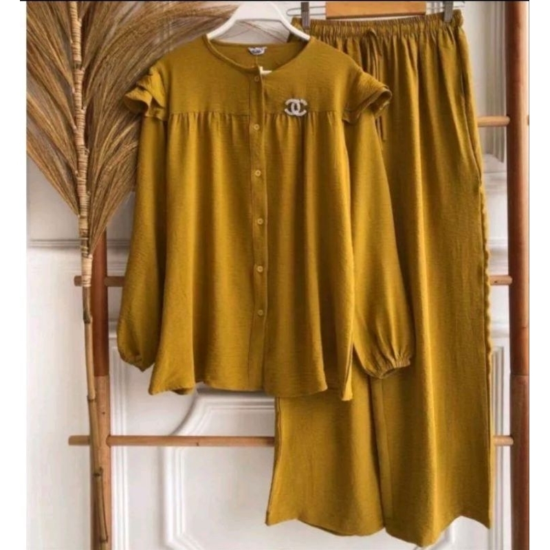 ONE SET CRINKEL REVANA PREMIUM JAHITAN RAPIH